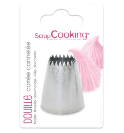 Douille carrée cannelée en inox