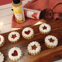 Emporte-pièces inox pour biscuits Linzer x4