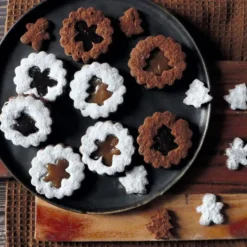 Emporte-pièces inox pour biscuits Linzer x4