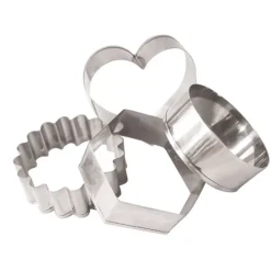 4 emporte-pièces inox pour biscuits et pâtisseries