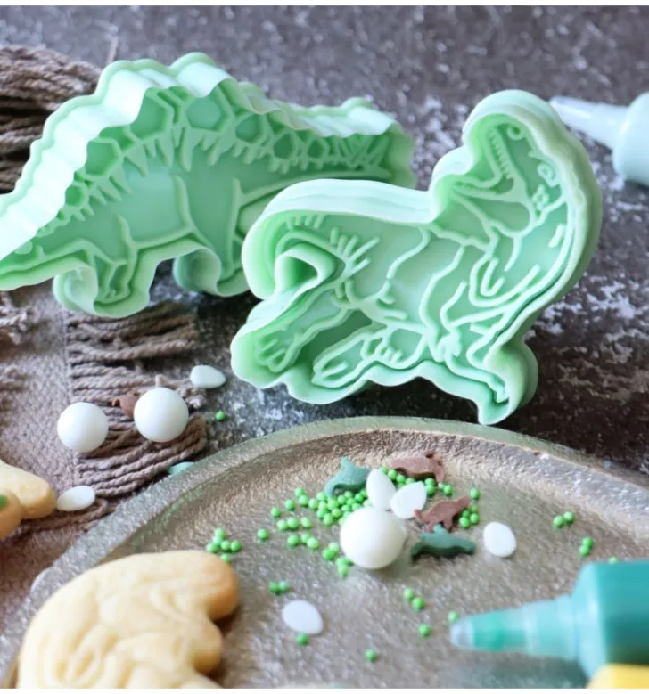 Emporte-pièces éjecteurs pour biscuits Dinosaure x2