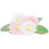 Fleurs azyme églantines x6 & feuilles vertes x6