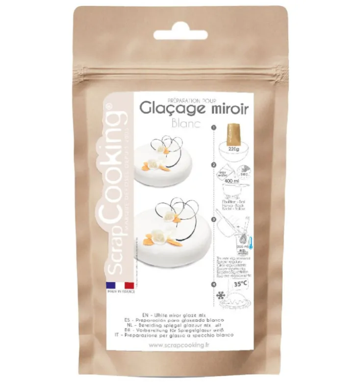 Glaçage miroir blanc en poudre