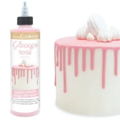 Glaçage rose chocolat - Drip cake