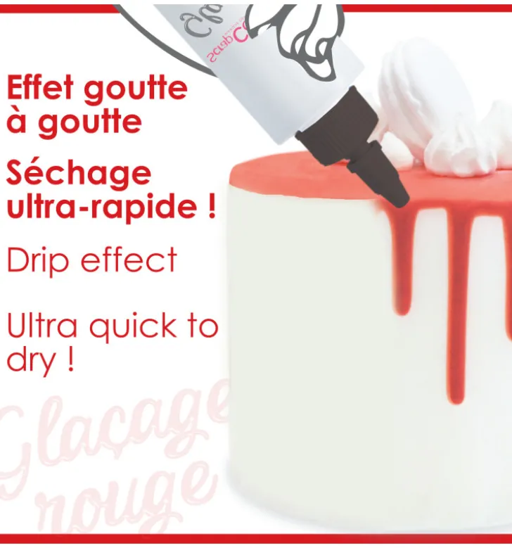 Glaçage rouge chocolat - Drip cake