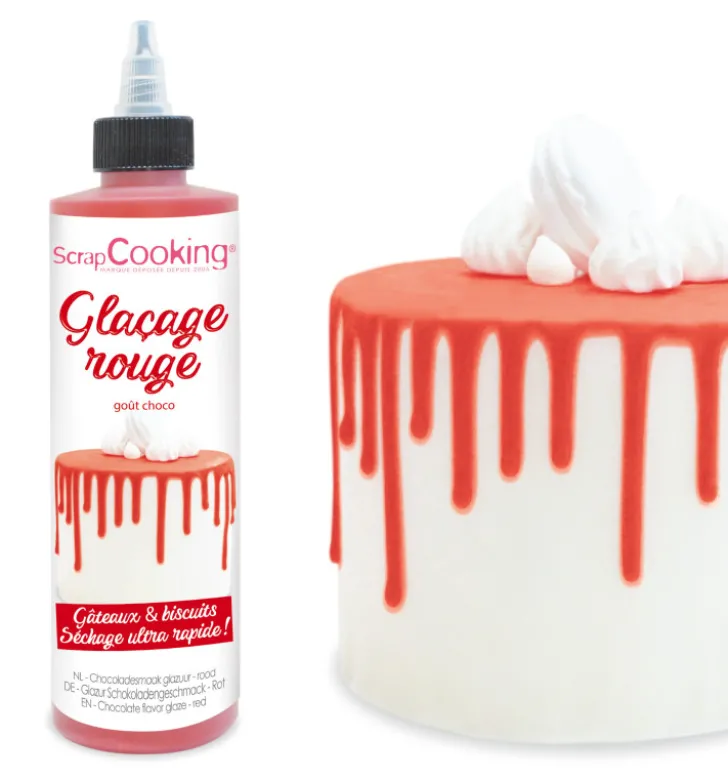 Glaçage rouge chocolat - Drip cake