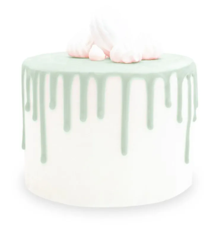 Glaçage vert d'eau goût choco - Drip cake
