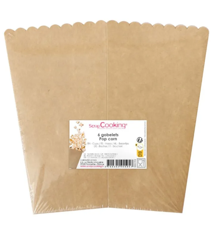 6 Gobelets pour Pop corn