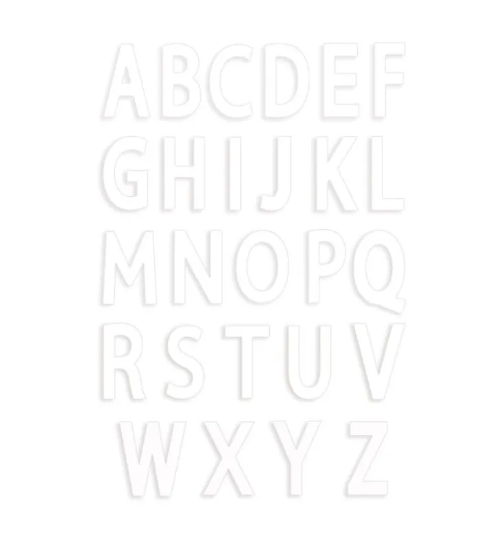 Kit letter cake - 26 gabarits de lettres