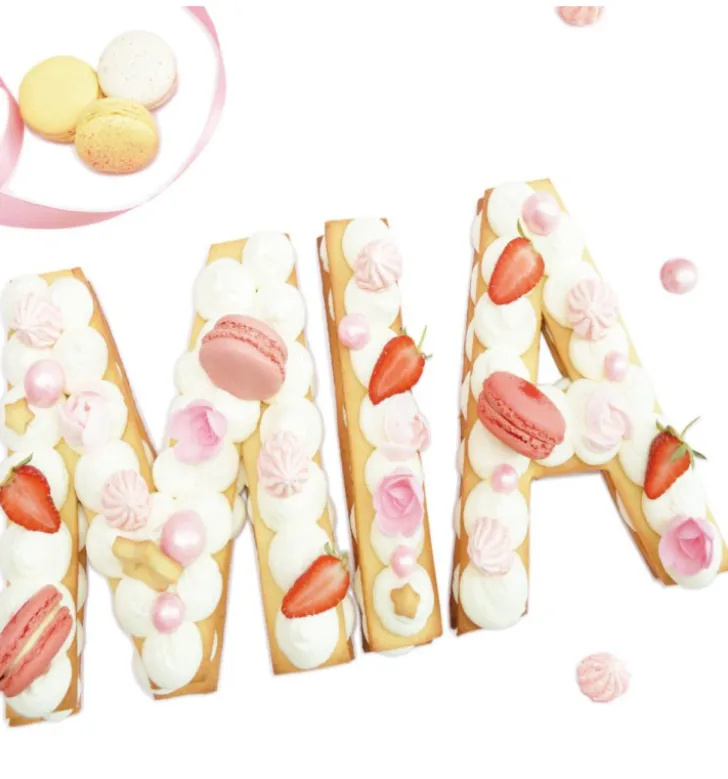 Kit letter cake - 26 gabarits de lettres