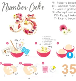 Kit number cake - 9 gabarits chiffres
