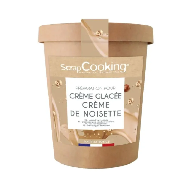 Kit préparation pour glace maison noisette