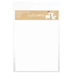 Lot de 6 feuilles azyme A4 striées spécial nougat