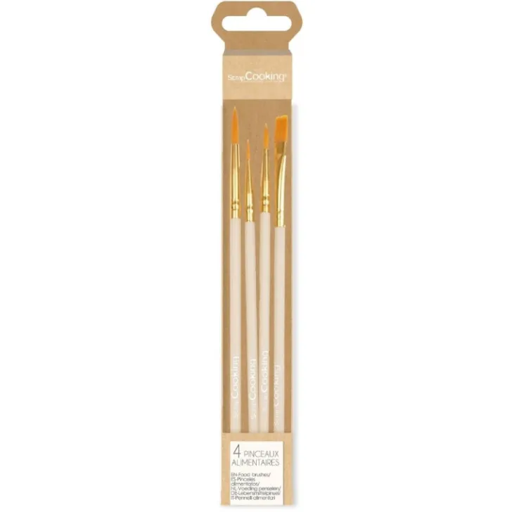 Lot de 4 pinceaux alimentaires