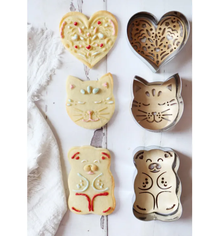 Lot emporte-pièces et embosseurs Animaux x3