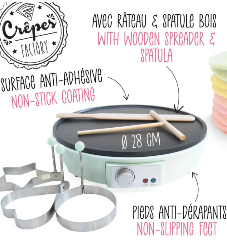 Machine à crêpes maison "Crêpes factory" Ø28