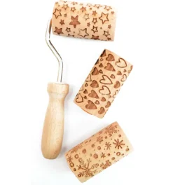 Manche en bois pour mini rouleau pâtissier