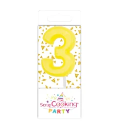 Mini bougie chiffre 3