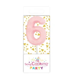 Mini bougie chiffre 6