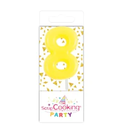 Mini bougie chiffre 8
