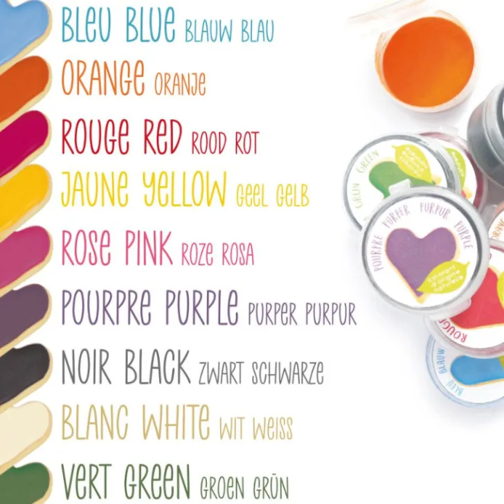9 mini préparations colorantes d'origine naturelle en poudre