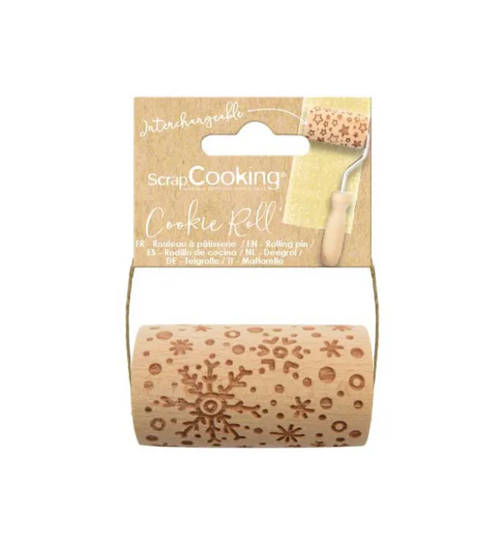 Mini rouleau pâtissier à empreintes Flocon