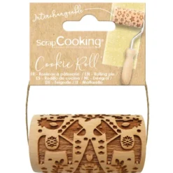Mini rouleau pâtissier à empreintes Noël Déco