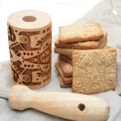 Mini rouleau pâtissier à empreintes Noël Déco