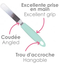 Mini spatule coudée en inox