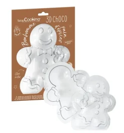 Moule 3D choco bonhomme pain d'épices