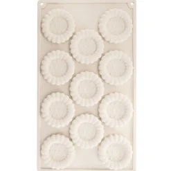 Moule en silicone pour biscuits tartelettes - 11 empreintes