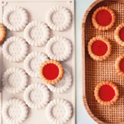 Moule en silicone pour biscuits tartelettes - 11 empreintes