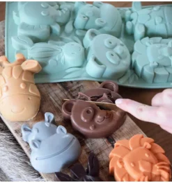 Moule à gâteaux silicone animaux de la jungle