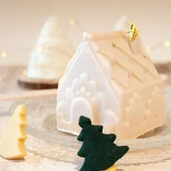 Moule silicone 3D chalets de Noël - 6 empreintes