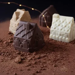 Moule silicone 3D chalets de Noël - 6 empreintes