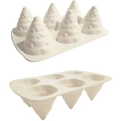Moule silicone 3D sapins de Noël - 6 empreintes