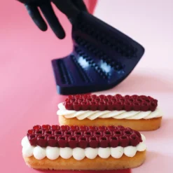 Moule silicone trompe l'œil framboises topping