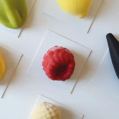 Moule silicone trompe-l’œil framboise - 6 empreintes