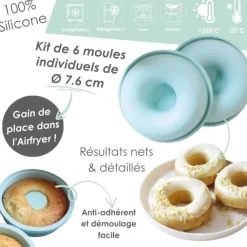 Moules silicone airfryer donuts x6