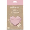 6 moules silicone individuels Cœur diamant