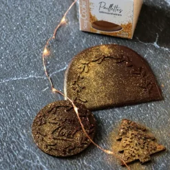 Paillettes alimentaires dorées en poudre