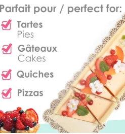 Pelle à tarte crantée en inox