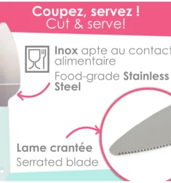 Pelle à tarte crantée en inox