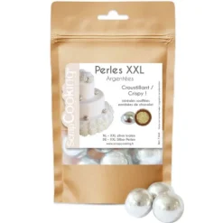 Perles chocolat XXL argentées 55g