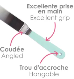 Petite spatule coudée en inox