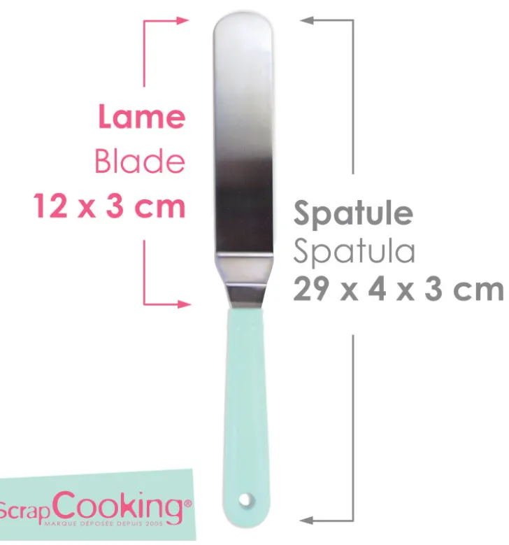 Petite spatule coudée en inox