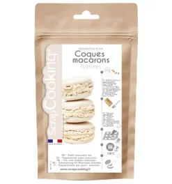 Préparation coques macarons natures