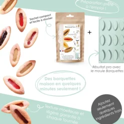 Préparation prête à l'emploi biscuits barquettes