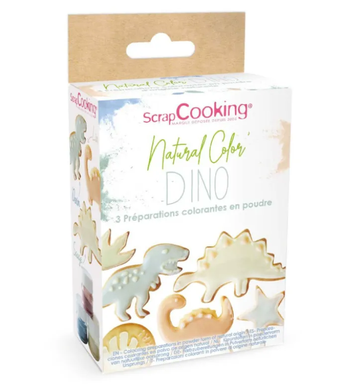 3 préparations colorantes d'origine naturelle Dino (Sauge, Lin, Denim)