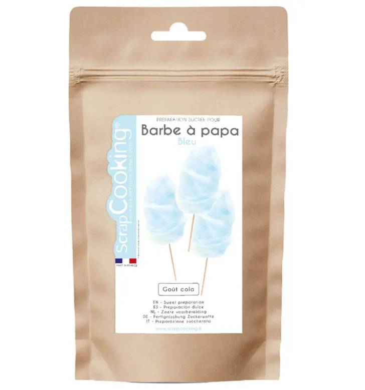 Prépa sucrée barbe à papa - bleu - goût cola 400g